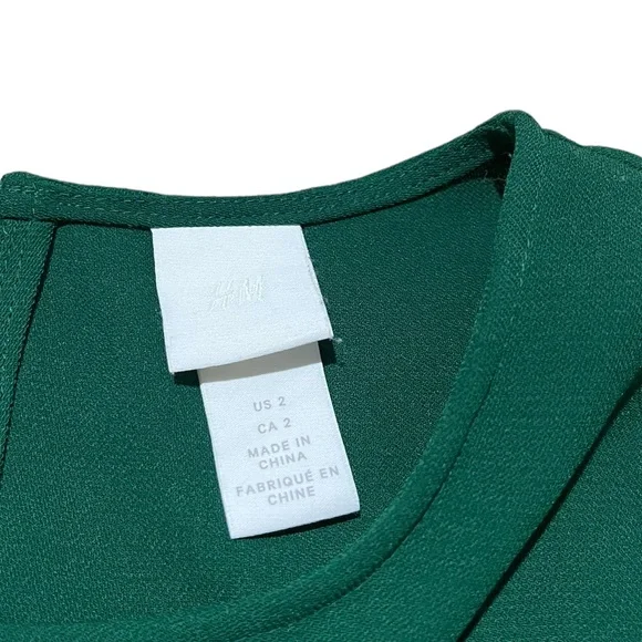 H&M Green Long Sleeve Lace Dress | Women's 2 - Picture 4 of 5